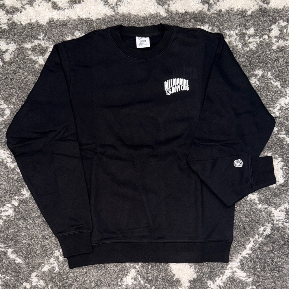NWOT Billionaire Boys Club Small Arch Logo Black Crewneck Sweater - Medium